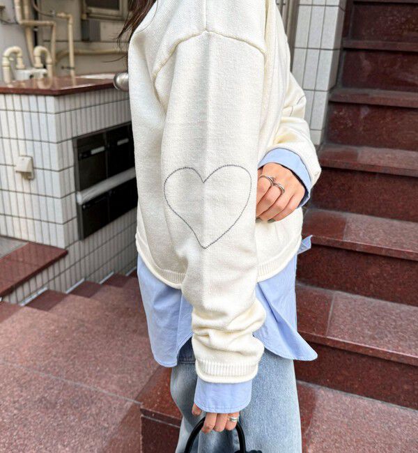fredy emue「ハートステッチニットプルオーバー」|ニット・セーター|