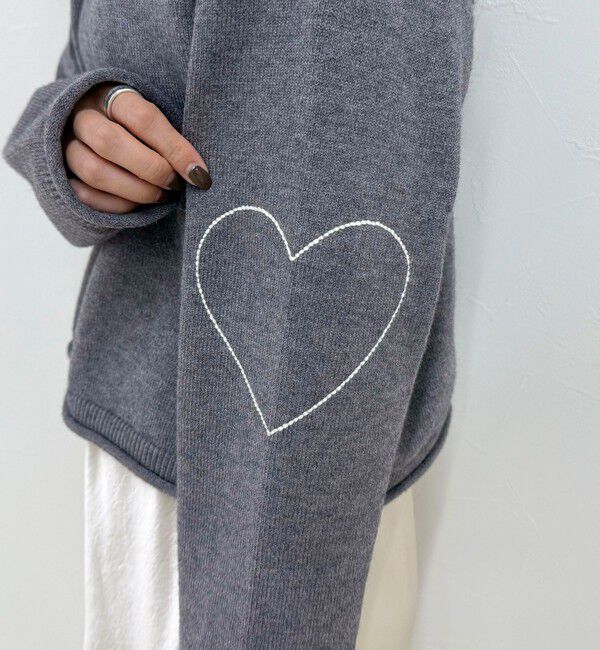 fredy emue「ハートステッチニットプルオーバー」|ニット・セーター|