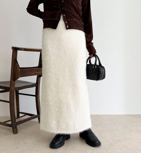 fredy emue「シャギーニットスカート」|タイト|