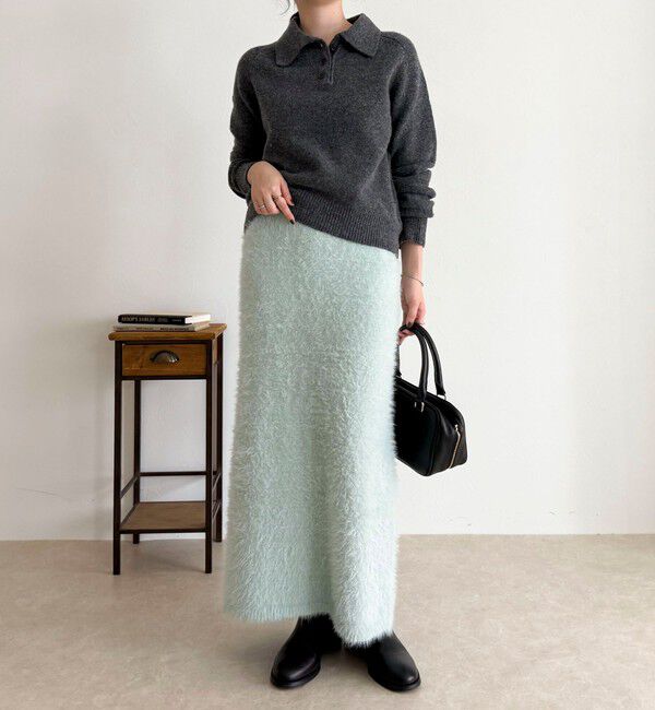 fredy emue「シャギーニットスカート」|タイト|