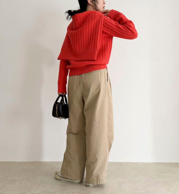 fredy emue「FR刺繍ケーブル柄ポロ衿ニットプルオーバー」|ニット・セーター|