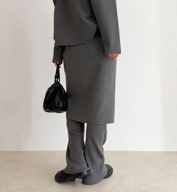 fredy emue「rib knit skirt&pants」|チノ|グレー