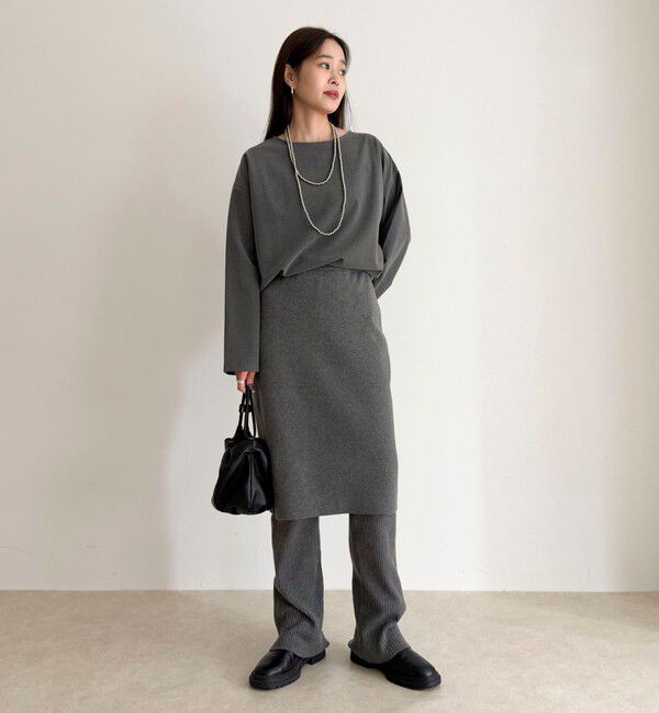 fredy emue「rib knit skirt&pants」|チノ|