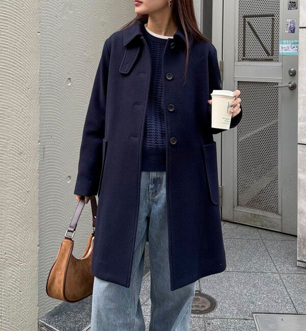 fredy emue「Super100ステンカラーミドルコート」|ダッフルコート|