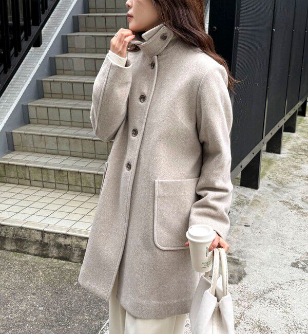 fredy emue「Super100ステンカラーミドルコート」|ダッフルコート|