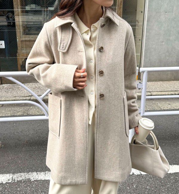 fredy emue「Super100ステンカラーミドルコート」|ダッフルコート|