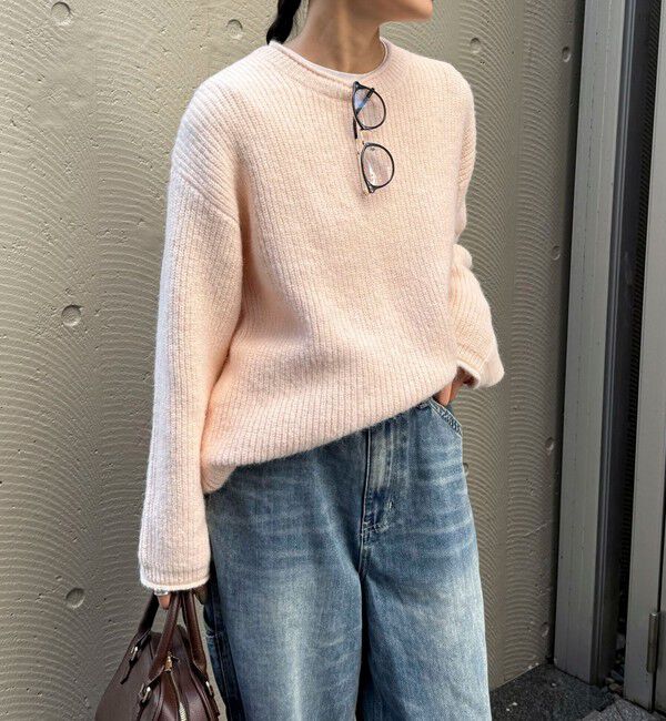 fredy emue「ミドル丈片畦ニットプルオーバー」|ニット・セーター|ベビーピンク