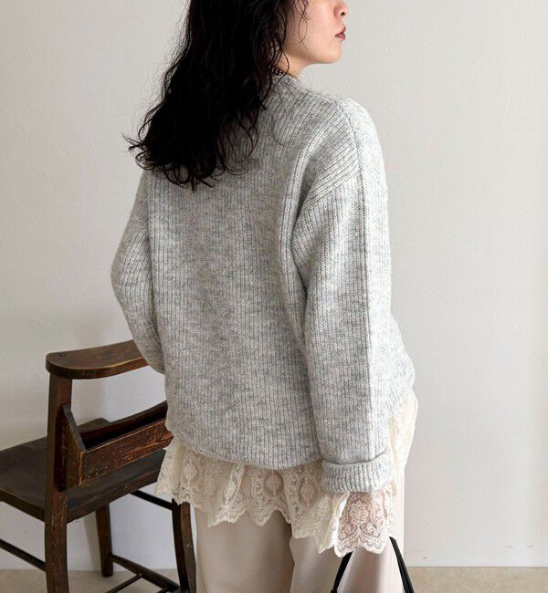 fredy emue「ミドル丈片畦ニットプルオーバー」|ニット・セーター|