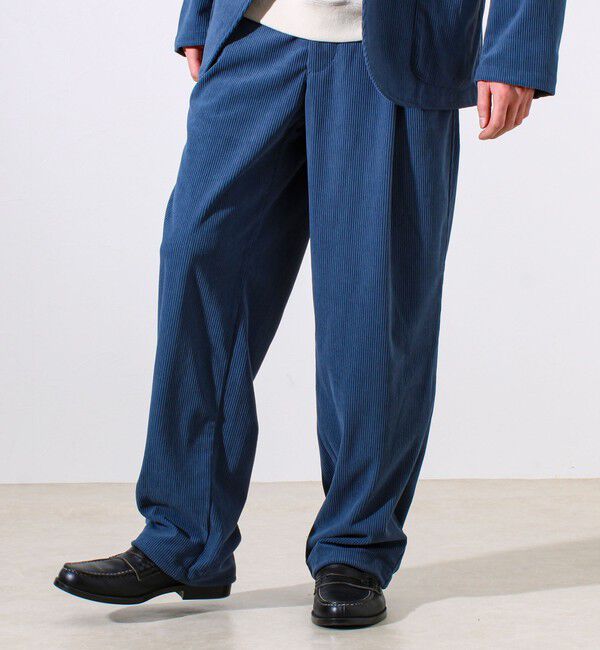 GLOSTER「【セットアップ対応可能】コーデュロイ オールマイティイージーパンツ」|チノ|ブルー