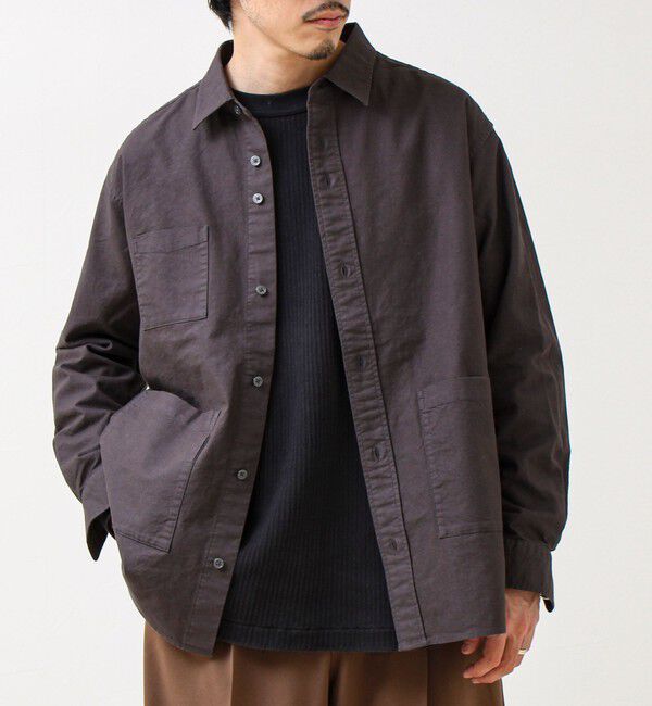 GLOSTER「【ユーティリティシャツ】ダックポケットシャツ」|シャツ・ブラウス|チャコールグレー