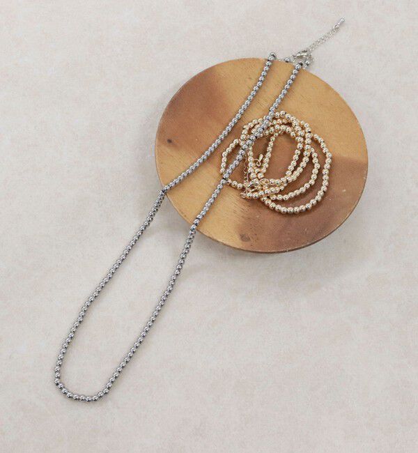 fredy emue「メタルビーズミドルネックレス」|ネックレス|シルバー