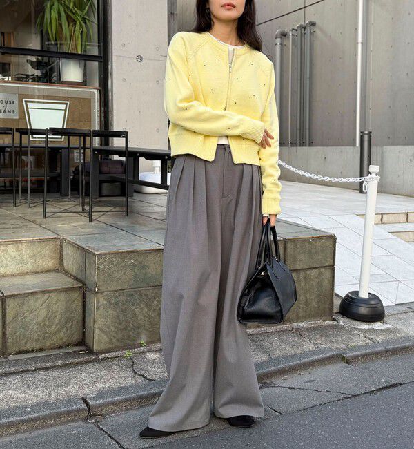 fredy emue「ハンド刺しゅうハートZIPカーディガン」|カーディガン|