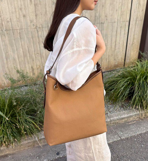 fredy emue「異素材コンビワンハンドルバッグ」|ショルダー・メッセンジャー|ブラウン