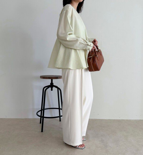 fredy emue「【オン・オフ対応/高身長サイズあり】とろみツイルタックスラックス」|スラックス|