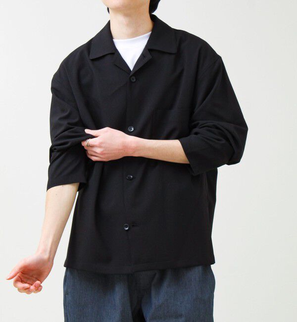 GLOSTER「【春夏に着たい上品素材】リネンタッチドビーワークシャツ」|シャツ・ブラウス|