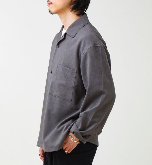 GLOSTER「【春夏に着たい上品素材】リネンタッチドビーワークシャツ」|シャツ・ブラウス|