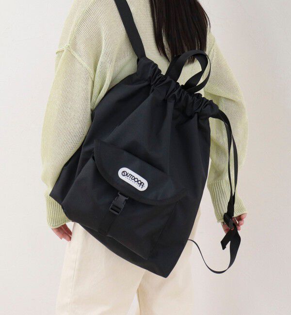 fredy emue「【OUTDOOR PRODUCTS 】フロントポケットナップサック」|リュック|ブラック