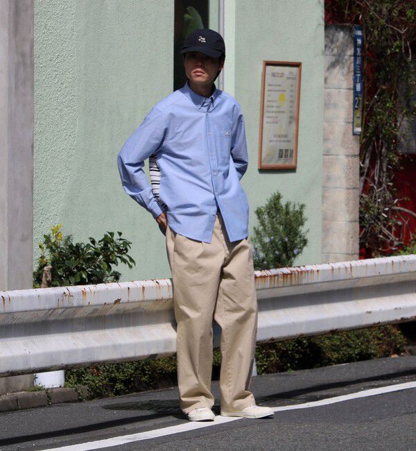 GLOSTER「【フレブル刺繍】ボタンダウン コンビシャツ」|シャツ・ブラウス|