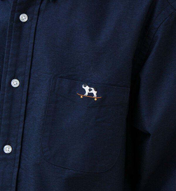 GLOSTER「【フレブル刺繍】ボタンダウン コンビシャツ」|シャツ・ブラウス|