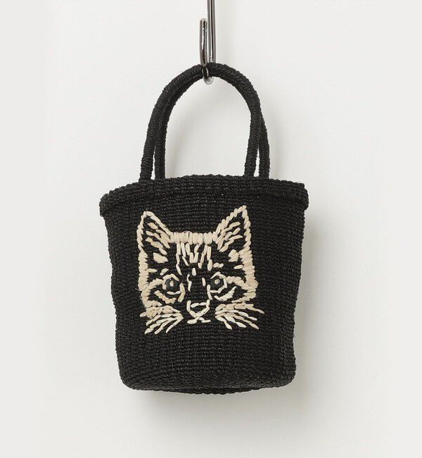 fredy emue「【BAGMATI/バグマティ】キャット刺繍アバカミニトートバッグ」|かごバッグ|