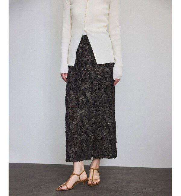 SALON adam et rope'「エルブジャガードスリットナロースカート」|スカート|