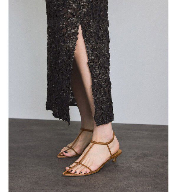 SALON adam et rope'「エルブジャガードスリットナロースカート」|スカート|