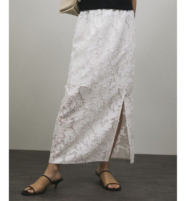 SALON adam et rope'「エルブジャガードスリットナロースカート」|スカート|