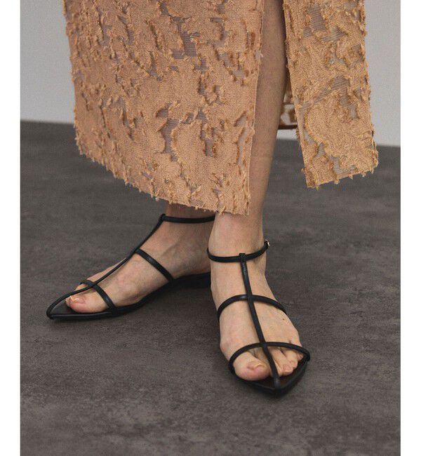 SALON adam et rope'「エルブジャガードスリットナロースカート」|スカート|