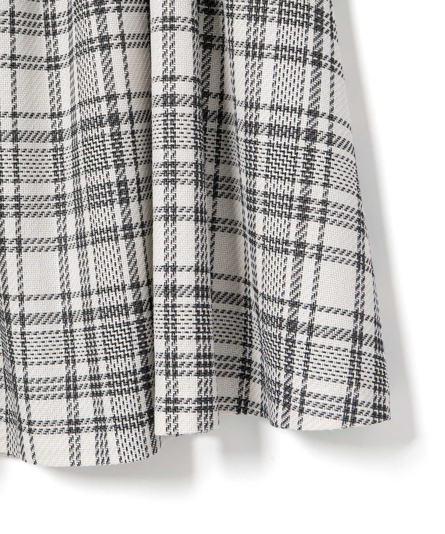 ROPE「ギマチェックギャザーフレアスカート」|スカート|