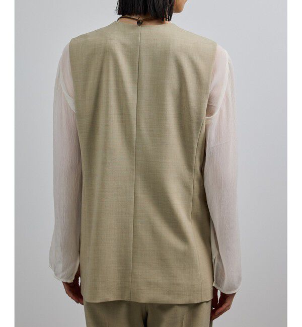 ROPE「【洗える】ウール混ツイル ジレベスト/セットアップ対応【WEB・一部店舗限定】」|ベスト・ジレ|