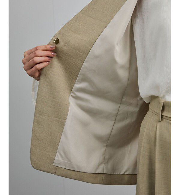 ROPE「【洗える】ウール混ツイル ジレベスト/セットアップ対応【WEB・一部店舗限定】」|ベスト・ジレ|