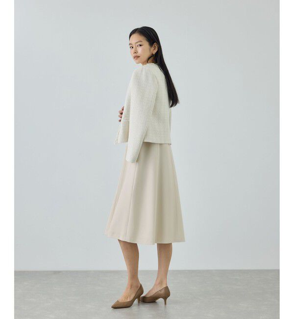 ROPE「トリアセダブルクロス セミフレアーワンピース/セットアップ対応・イージーケア・26SS」|ワンピース|