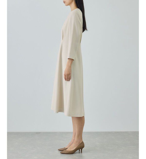 ROPE「トリアセダブルクロス セミフレアーワンピース/セットアップ対応・イージーケア・26SS」|ワンピース|