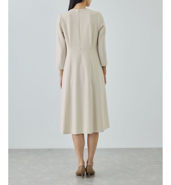 ROPE「トリアセダブルクロス セミフレアーワンピース/セットアップ対応・イージーケア・26SS」|ワンピース|