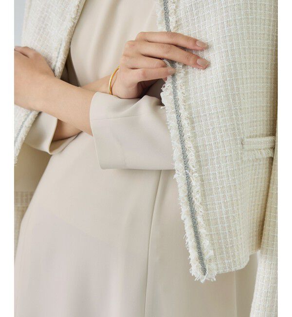 ROPE「トリアセダブルクロス セミフレアーワンピース/セットアップ対応・イージーケア・26SS」|ワンピース|