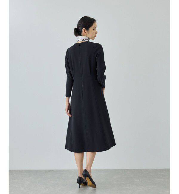 ROPE「トリアセダブルクロス セミフレアーワンピース/セットアップ対応・イージーケア・26SS」|ワンピース|