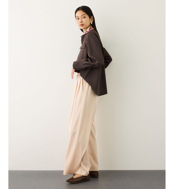 ROPE「フロントジップブラウス/セットアップ対応・イージーケア」|シャツ・ブラウス|