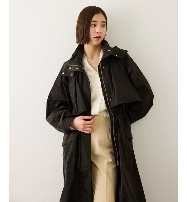 ROPE「【撥水】タフタフーデッドロング丈スプリングコート」|その他|