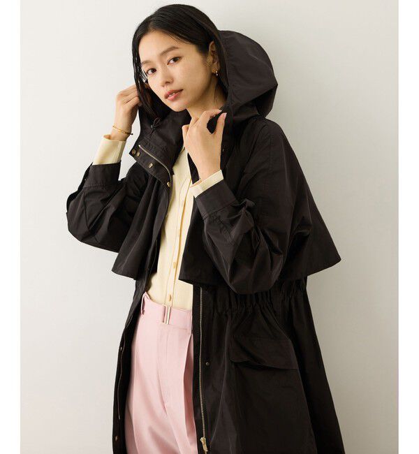 ROPE「【撥水】タフタフーデッドロング丈スプリングコート」|その他|