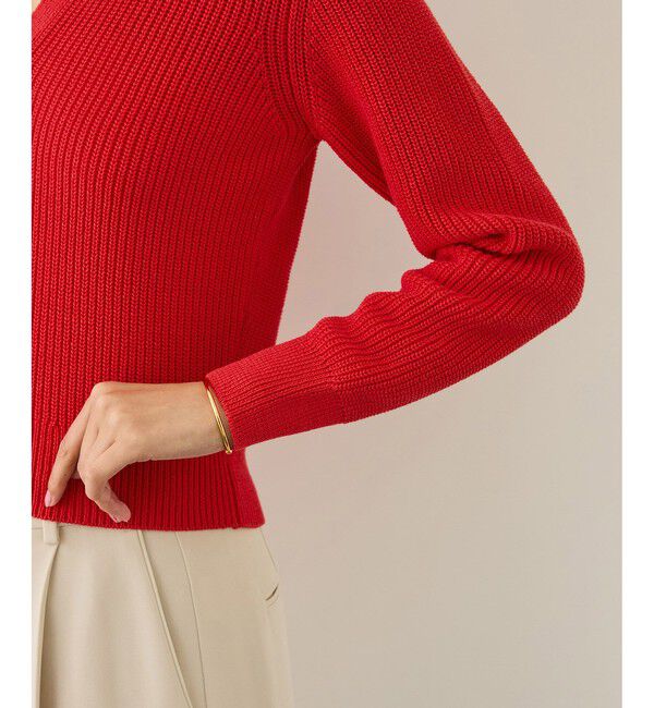 ROPE「オーガニックコットンポロ襟プルオーバー/イージーケア」|ニット・セーター|