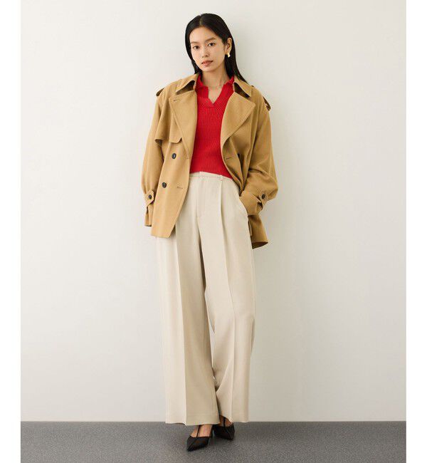 ROPE「オーガニックコットンポロ襟プルオーバー/イージーケア」|ニット・セーター|