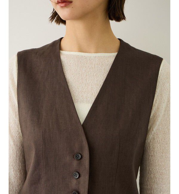 ROPE「リネンスリーブレスジレ/セットアップ対応」|ベスト・ジレ|