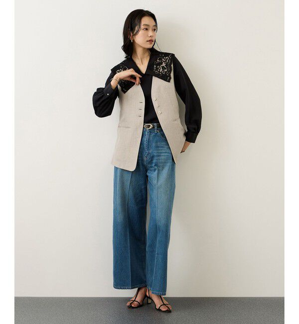 ROPE「リネンスリーブレスジレ/セットアップ対応」|ベスト・ジレ|