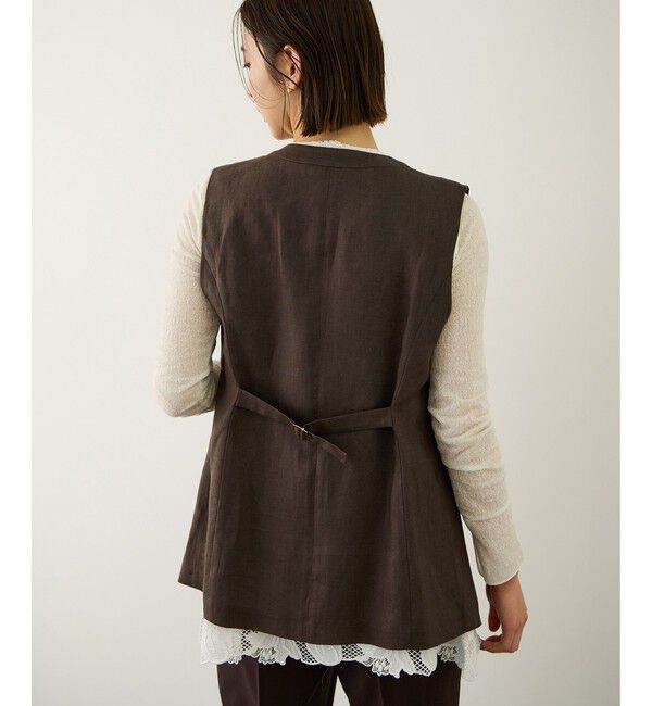 ROPE「リネンスリーブレスジレ/セットアップ対応」|ベスト・ジレ|