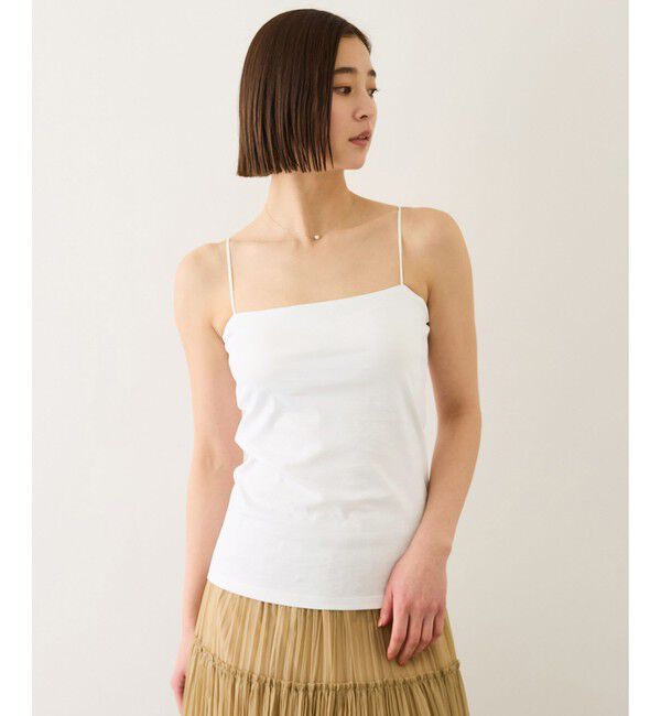 ROPE「【Lala Vie(ララヴィ)】別注カップ付きキャミソール(巾着付き)/イージーケア」|キャミソール|ホワイト(10)