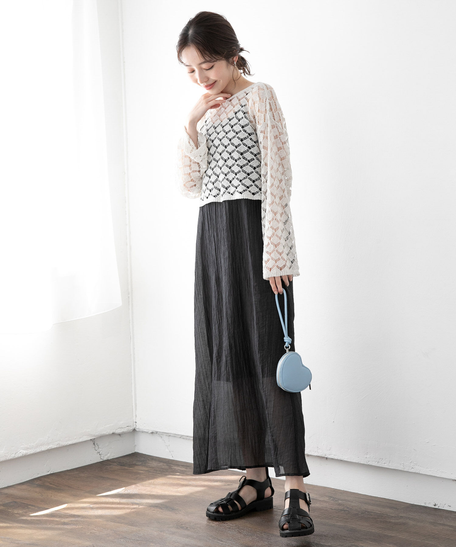 VIS「【6色展開】ハートポーチスマホショルダーバッグ」|ショルダー・メッセンジャー|