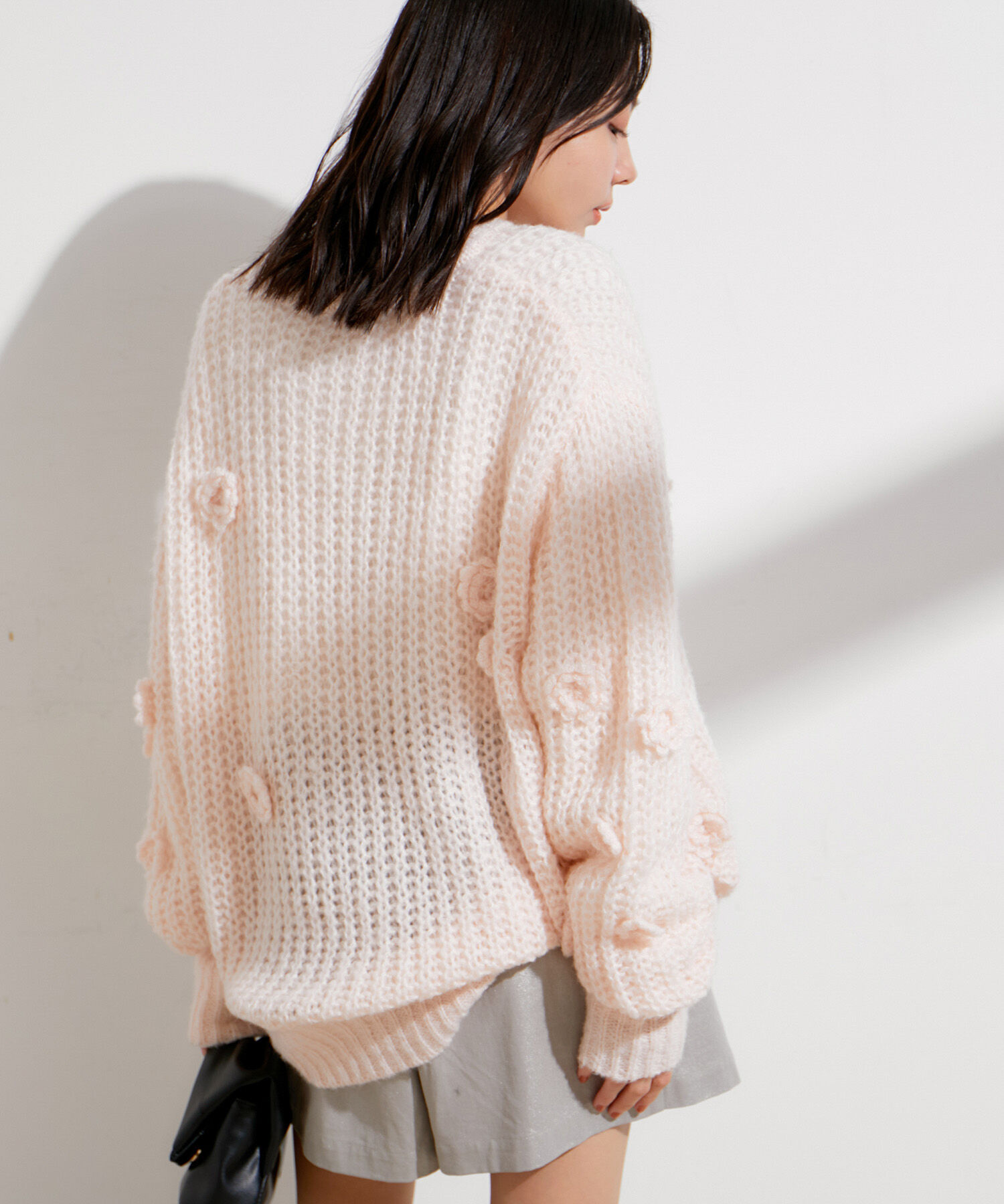 VIS「お花ぽんぽんシアーニット」|ニット・セーター|