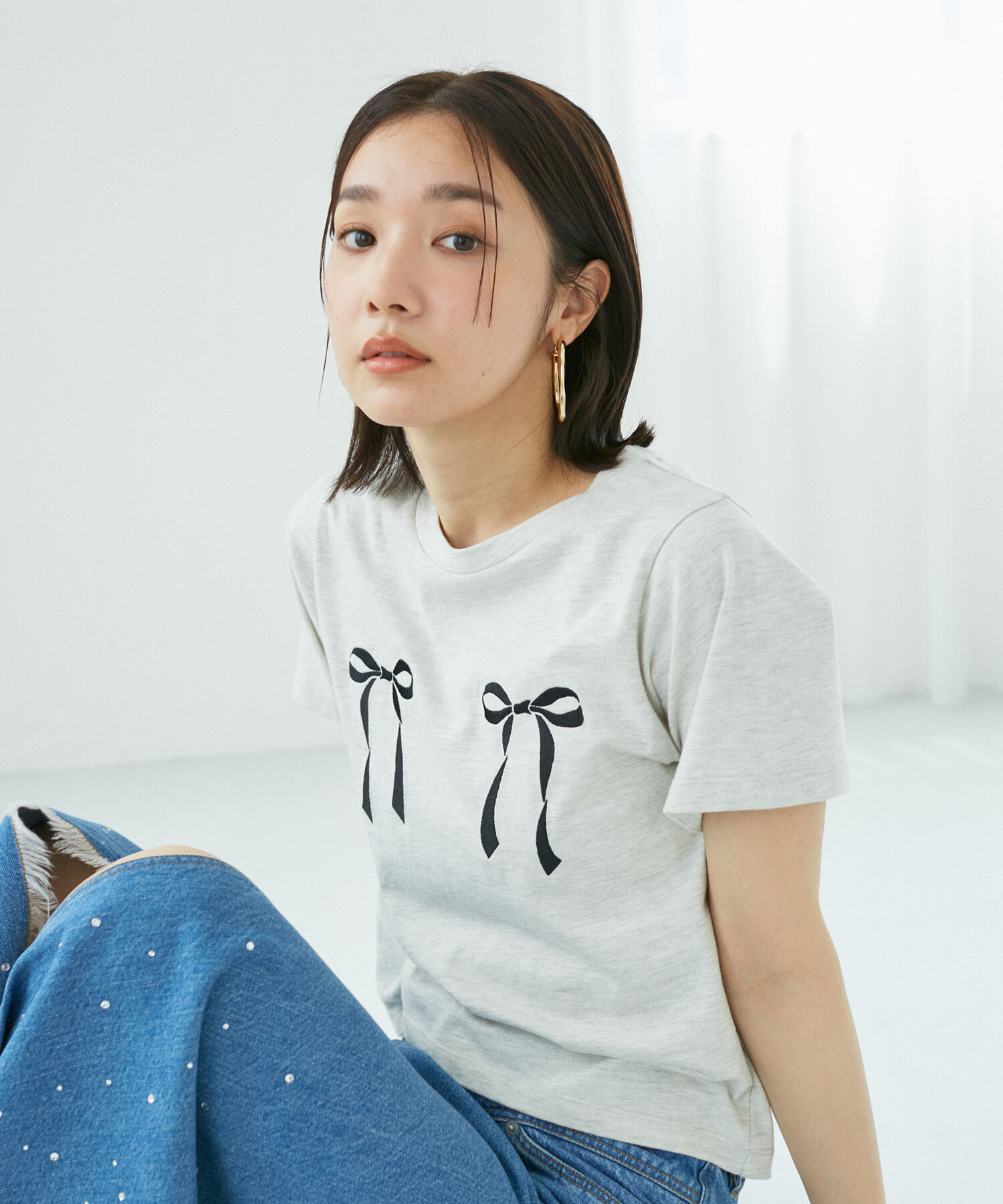 VIS「ハート＆リボンモチーフアソートTシャツ」|Tシャツ・カットソー|