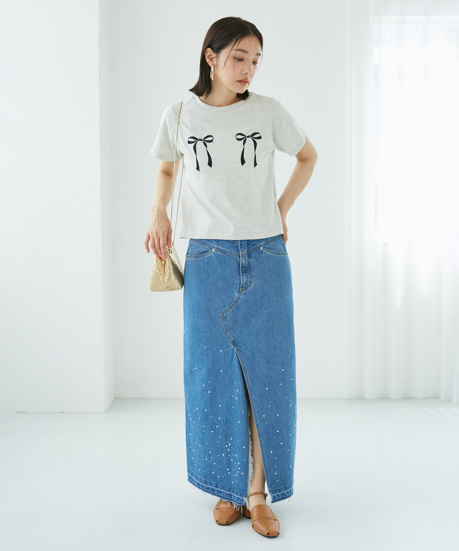 VIS「ハート＆リボンモチーフアソートTシャツ」|Tシャツ・カットソー|