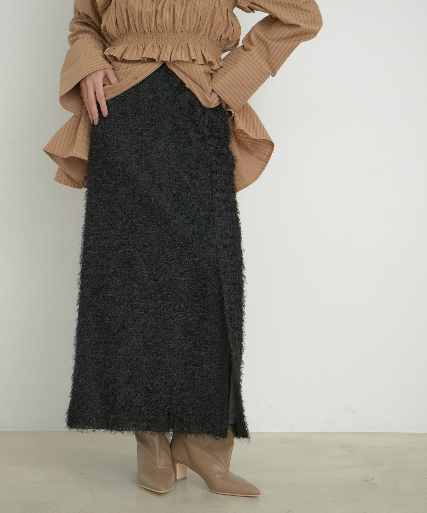 VIS「【洗える】フェザーチュールスカート」|スカート|